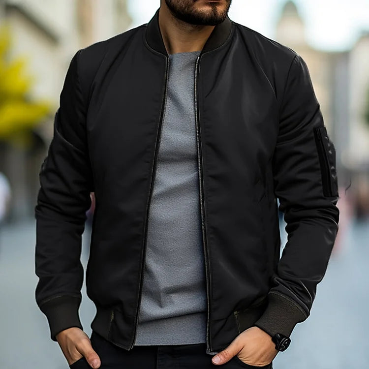Chaqueta bomber hombre de cuero estilo Hayes