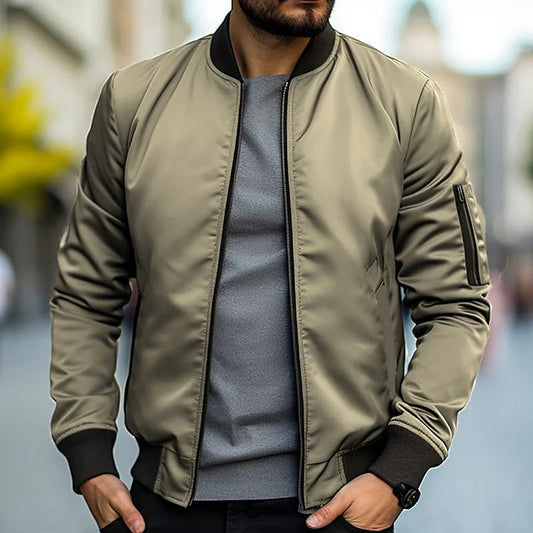 Chaqueta bomber hombre de cuero estilo Hayes - Mavetta