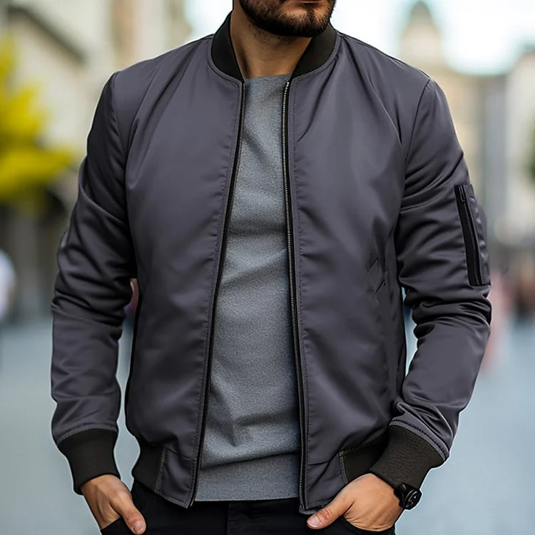 Chaqueta bomber hombre de cuero estilo Hayes