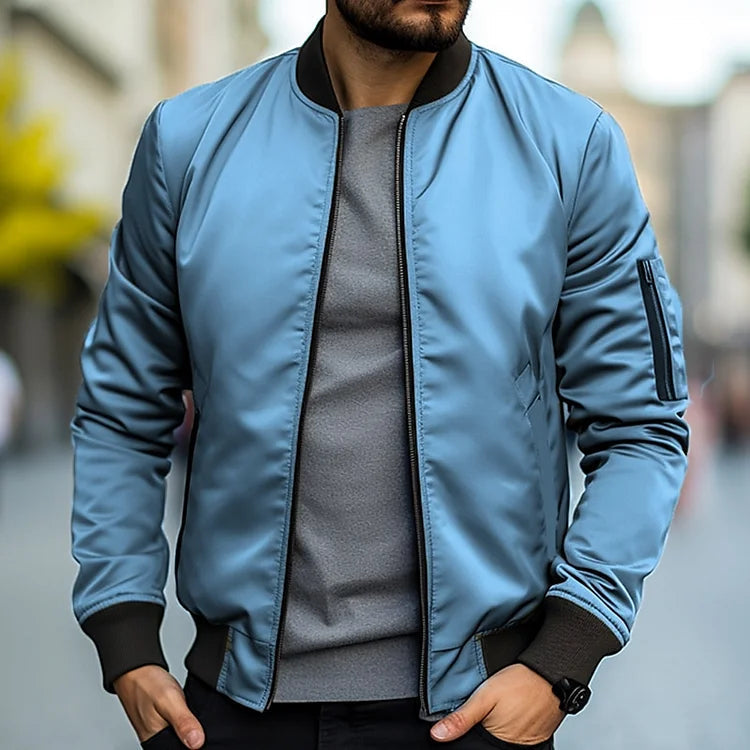Chaqueta bomber hombre de cuero estilo Hayes