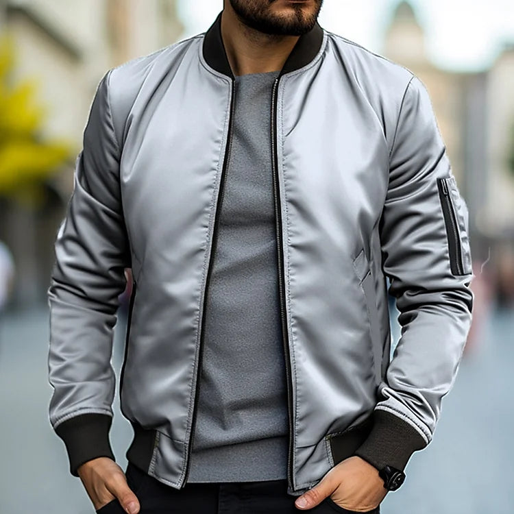 Chaqueta bomber hombre de cuero estilo Hayes