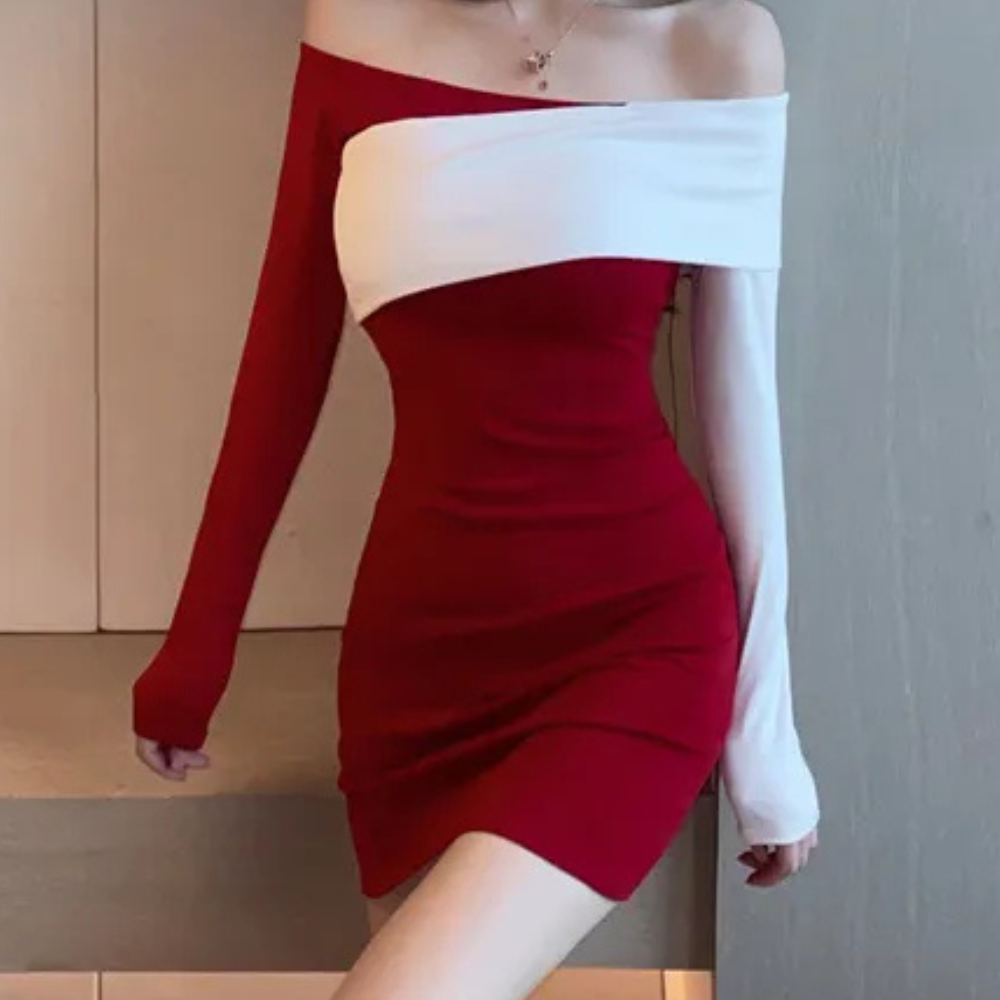 Vestido Mini Mujer Ajustado Cuello Halter
