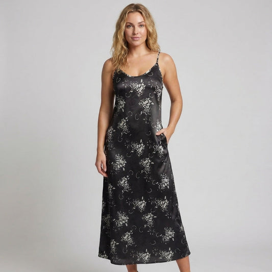 Vestido Midi Mujer Lencero Tirantes Estampado Floral - Mavetta