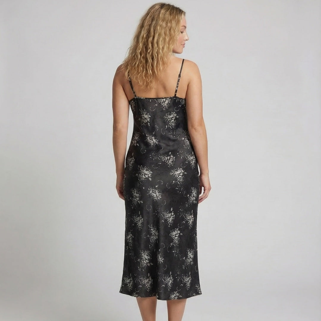 Vestido Midi Mujer Lencero Tirantes Estampado Floral