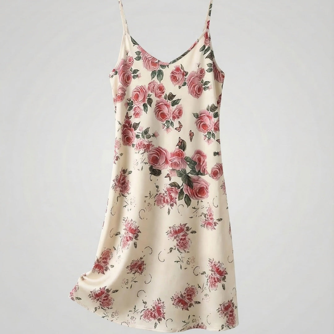 Vestido Midi Mujer Lencero Tirantes Estampado Floral