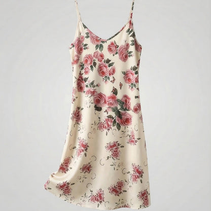 Vestido Midi Mujer Lencero Tirantes Estampado Floral