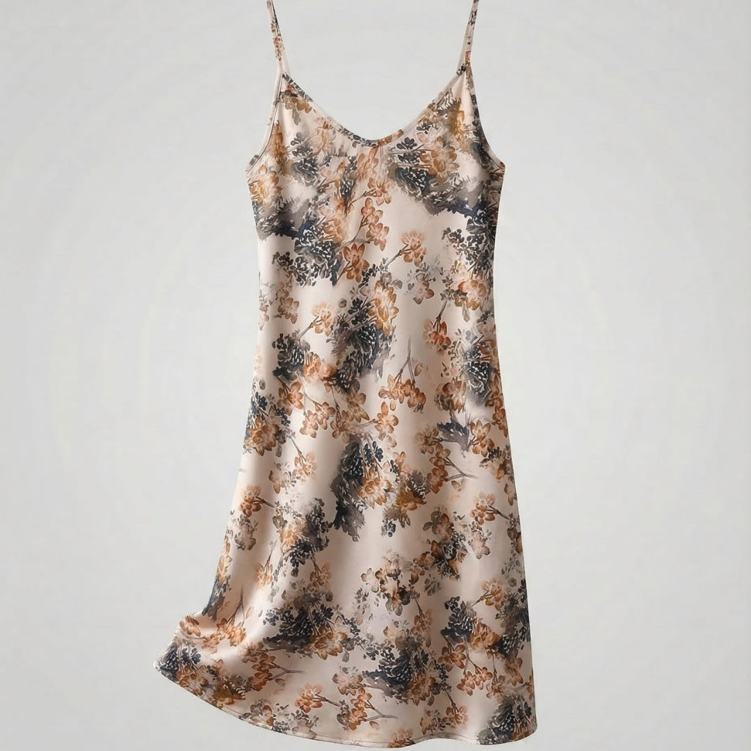 Vestido Midi Mujer Lencero Tirantes Estampado Floral