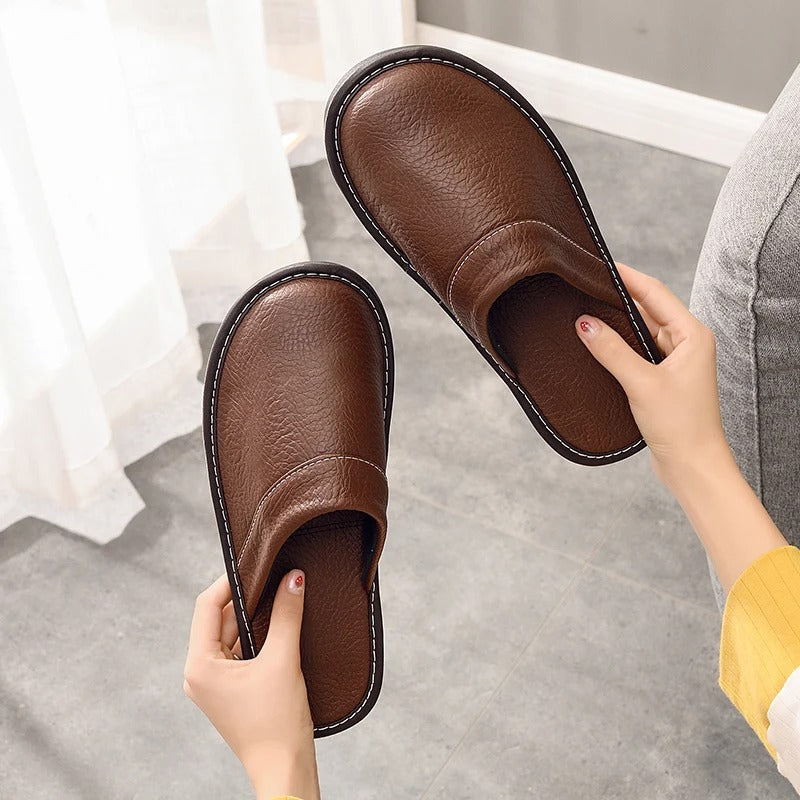 Zapatillas Casa Hombre de Cuero Suave y Confortables
