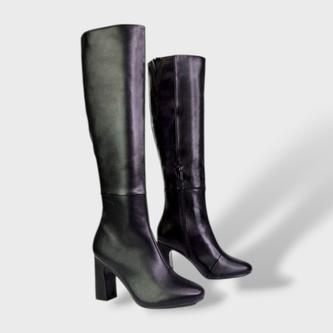 Botas Altas Mujer Tacón Ancho Confortable