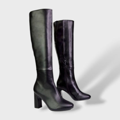 Botas Altas Mujer Tacón Ancho Confortable