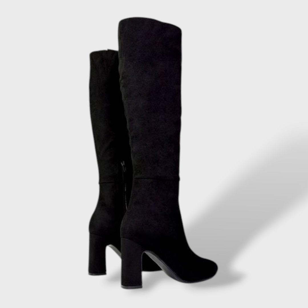 Botas Altas Mujer Tacón Ancho Confortable