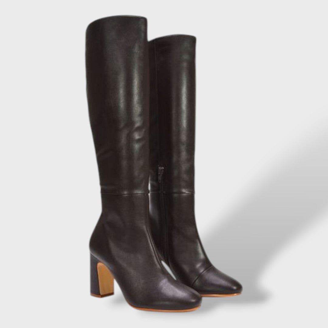 Botas Altas Mujer Tacón Ancho Confortable