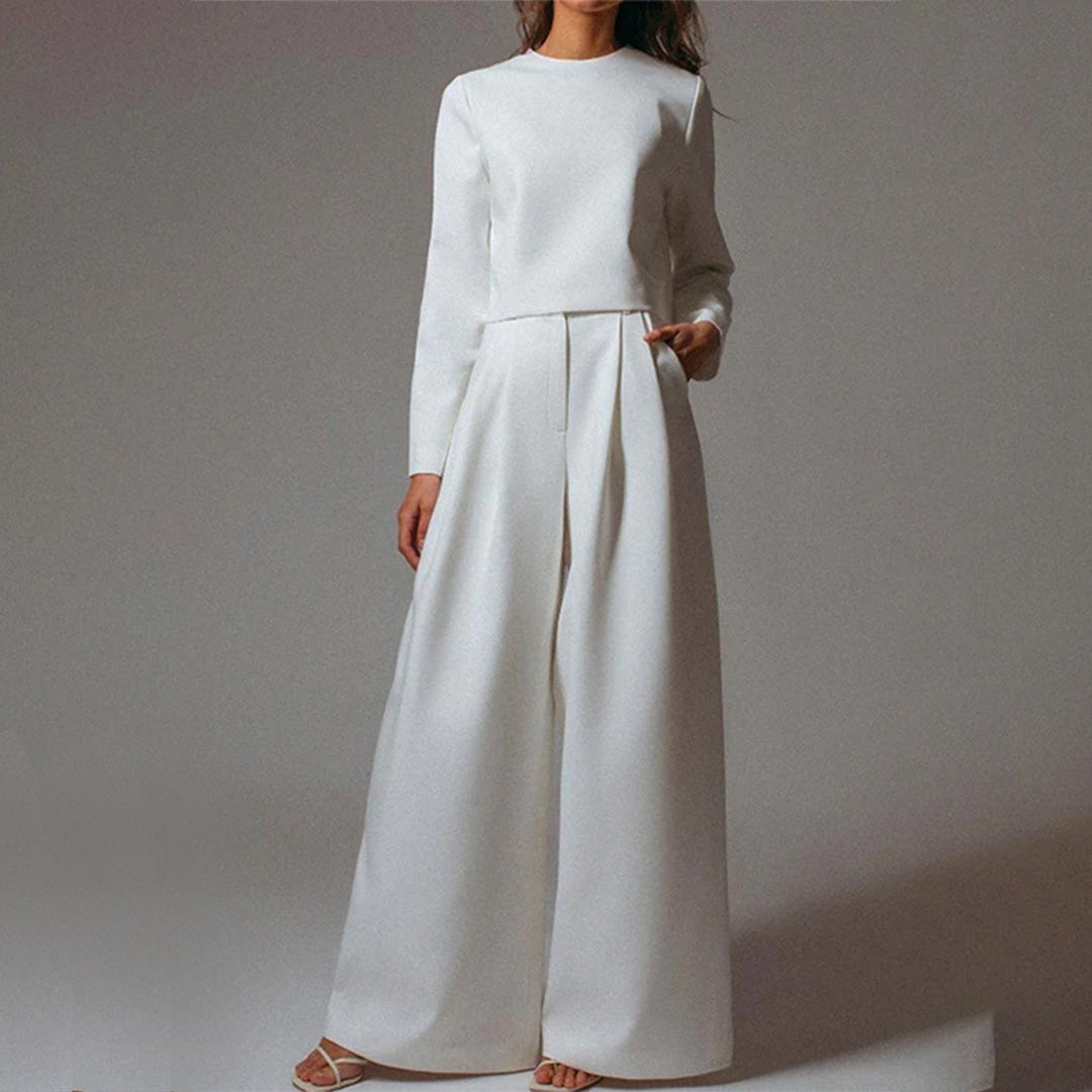 Conjunto Mujer de Punto Pantalón Palazzo Elegante