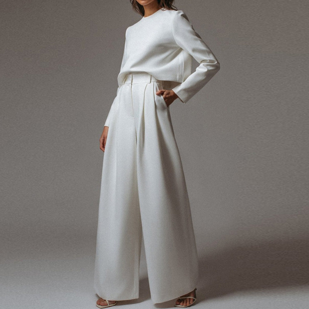Conjunto Mujer de Punto Pantalón Palazzo Elegante