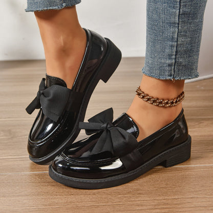 Mocasines Mujer Plataforma con Lazo