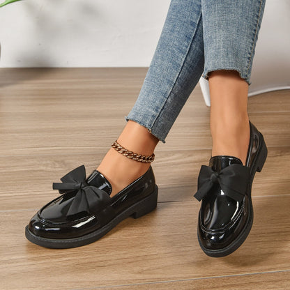Mocasines Mujer Plataforma con Lazo