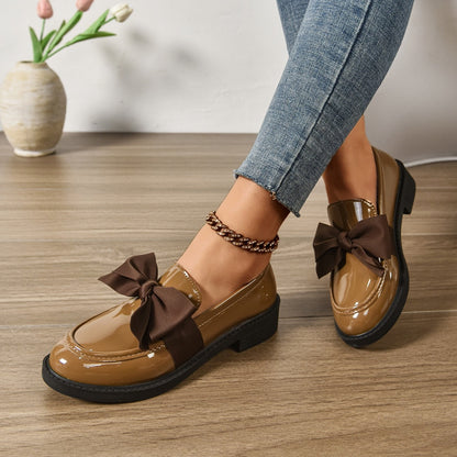 Mocasines Mujer Plataforma con Lazo