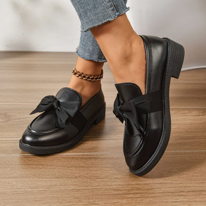Mocasines Mujer Plataforma con Lazo