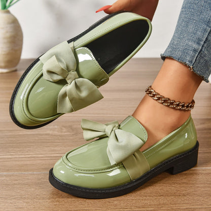 Mocasines Mujer Plataforma con Lazo