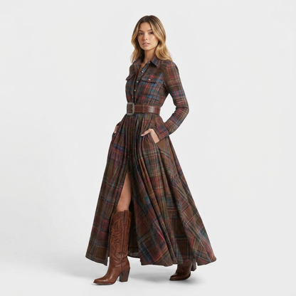 Vestido Camisero Mujer de Algodón Estilo Otoño
