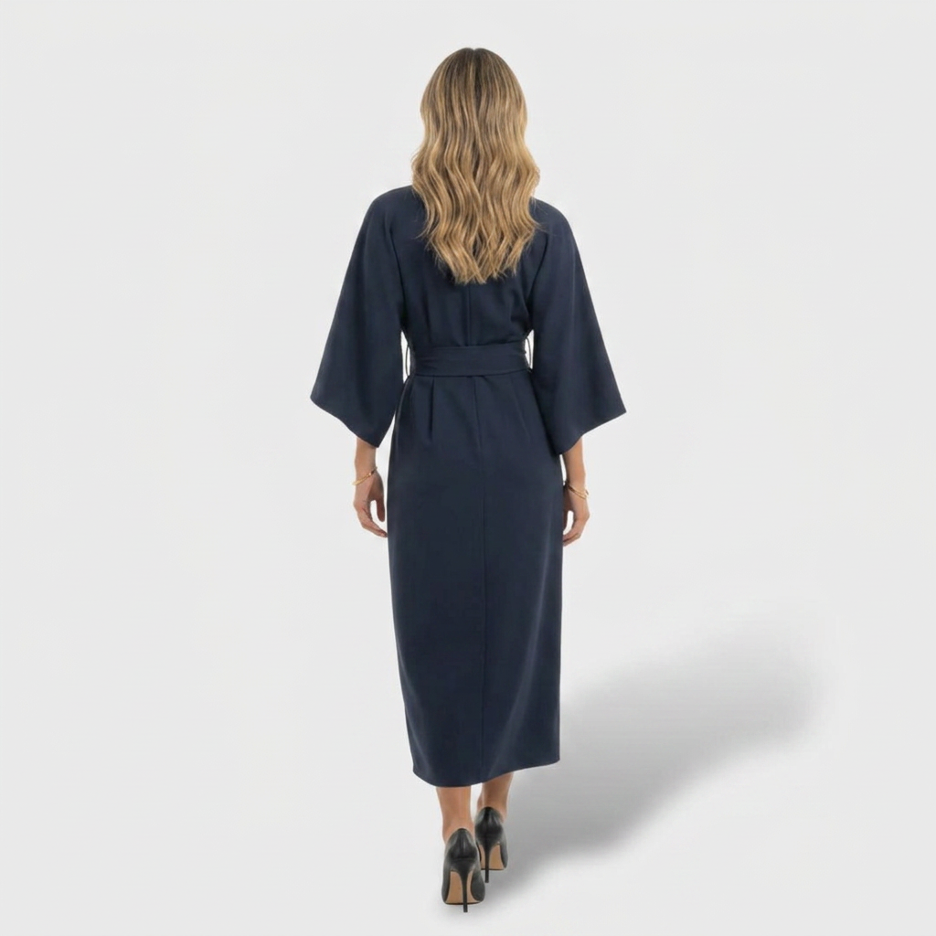 Vestido mujer elegante mangas farol