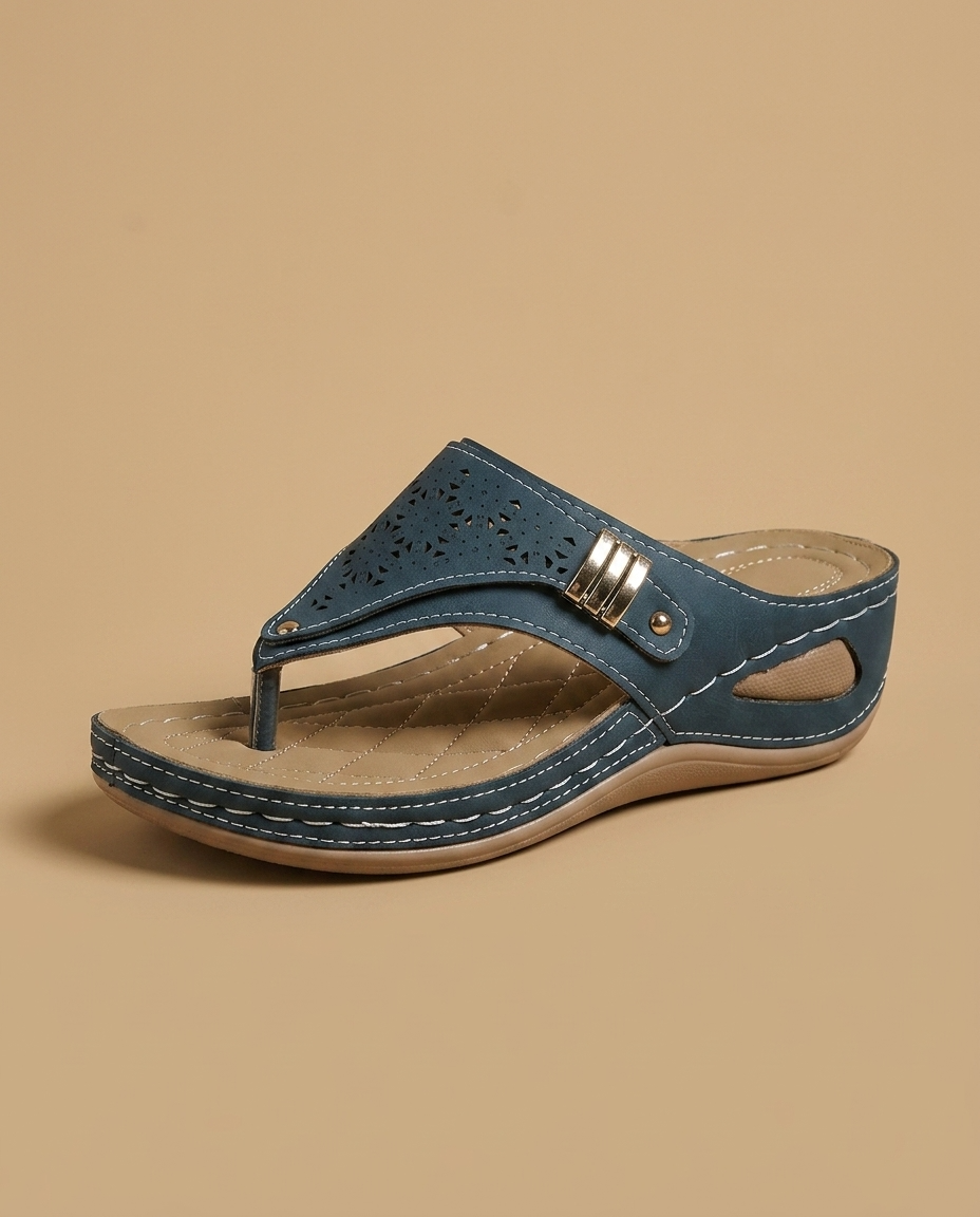 Sandalias Cuña Mujer Ortopédicas Calado Thong