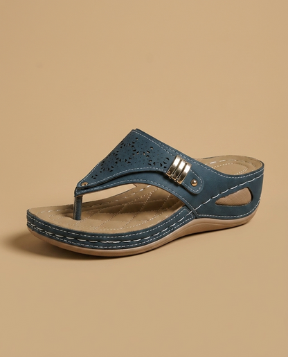 Sandalias Cuña Mujer Ortopédicas Calado Thong