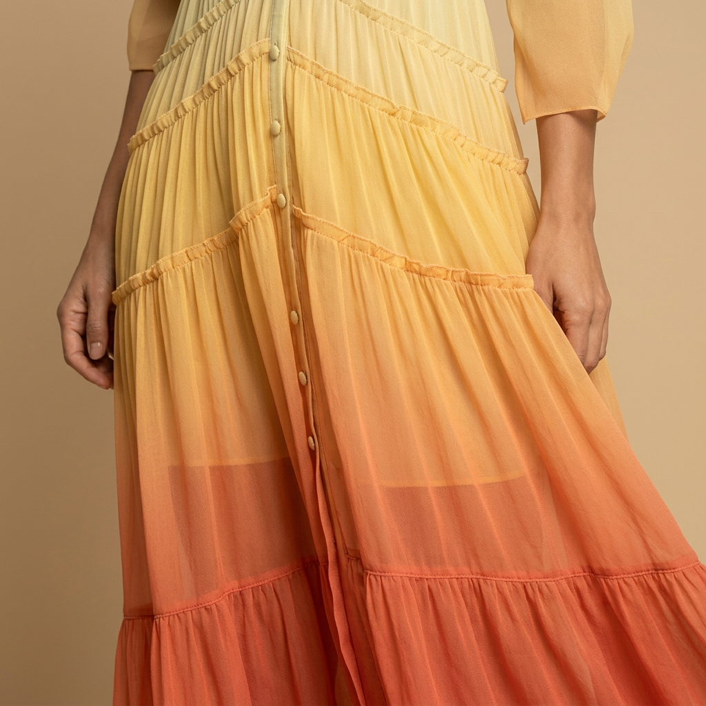 Vestido Largo Mujer Boho Capas Degradado