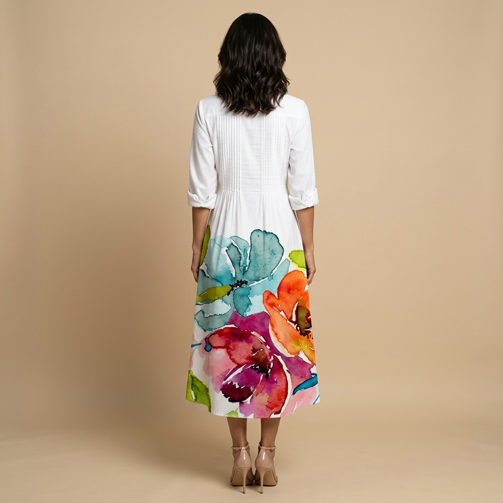 Vestido Largo Mujer Estampado Floral Estilo Boho