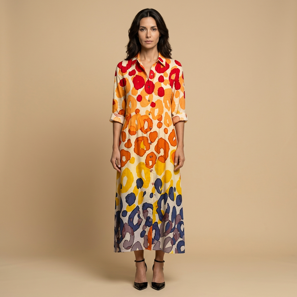 Vestido Largo Mujer Estampado Floral Estilo Boho
