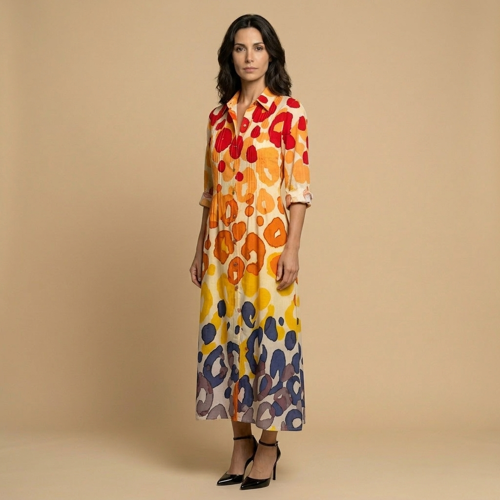 Vestido Largo Mujer Estampado Floral Estilo Boho