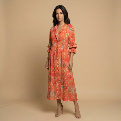 Vestido Largo Mujer Estampado Floral Estilo Boho