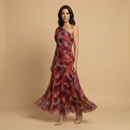 Vestido Largo Mujer Sin Tirantes Drapeado Minimalista