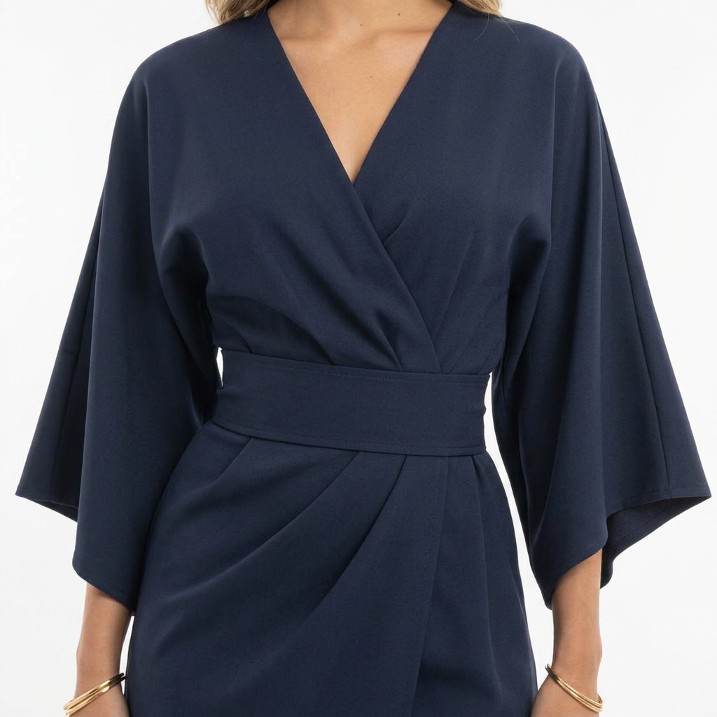 Vestido mujer elegante mangas farol