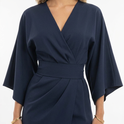 Vestido mujer elegante mangas farol