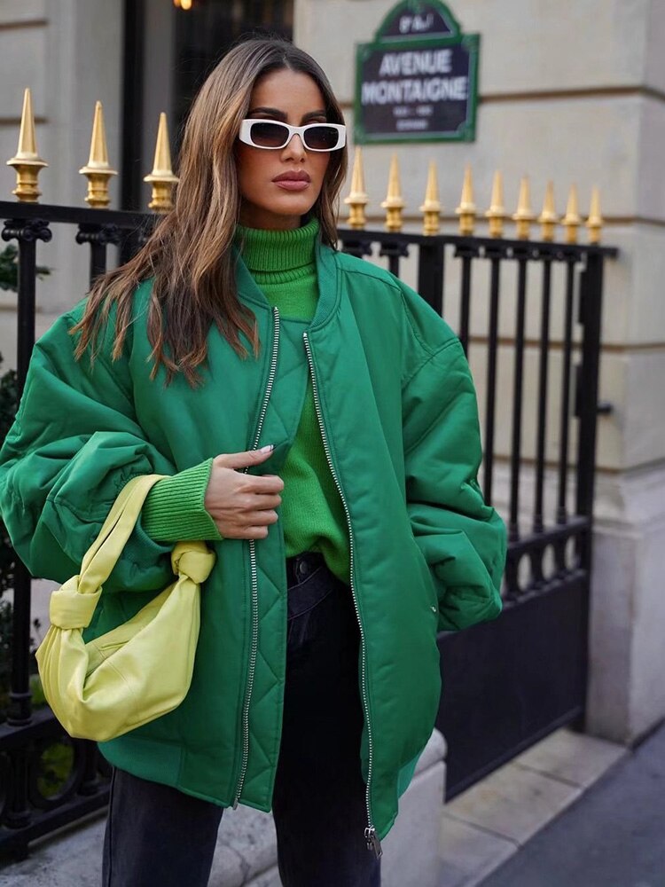 Chaqueta Bomber Mujer Nylon Ajuste Extragrande