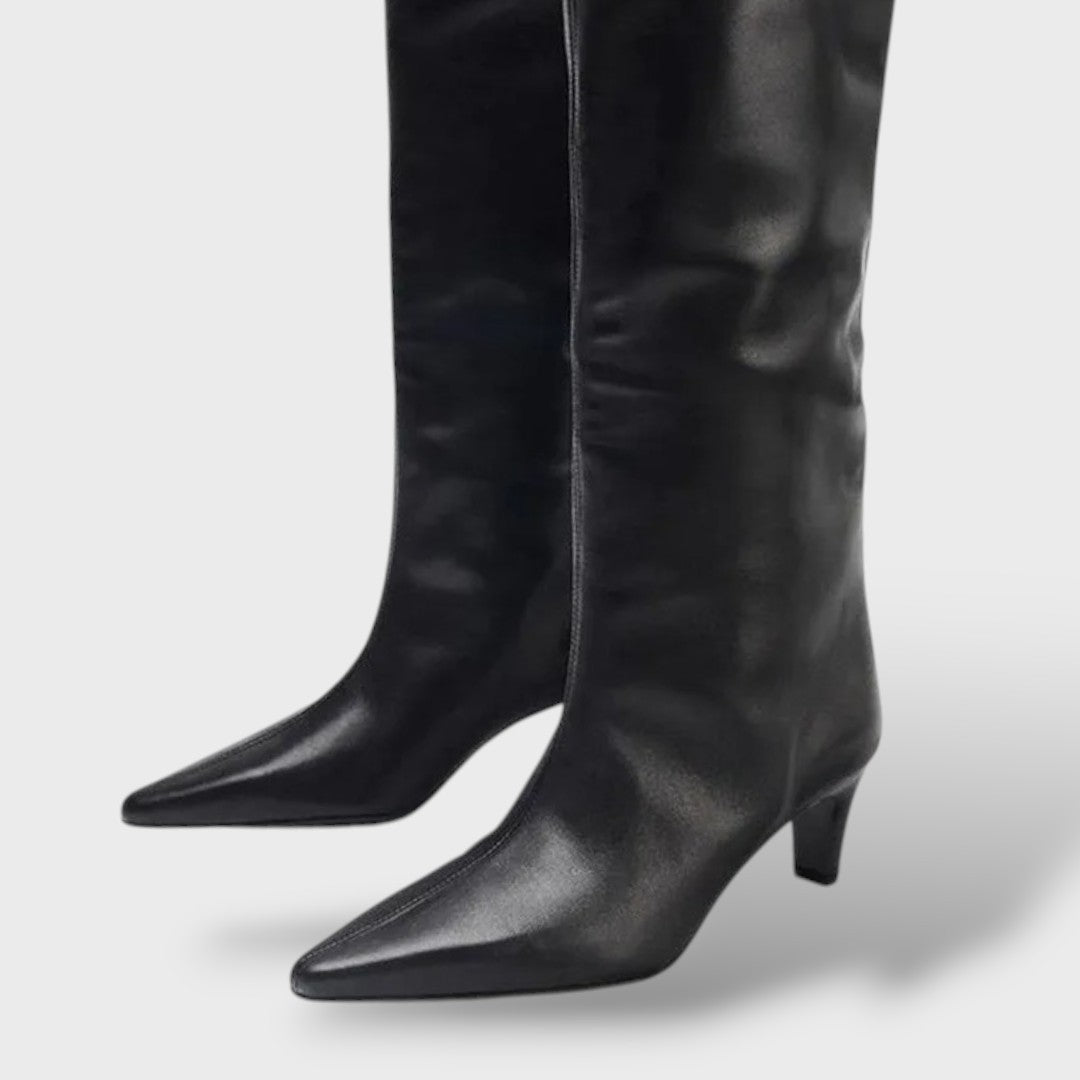 Botas Altas Mujer de Cuero Estilo Cowboy