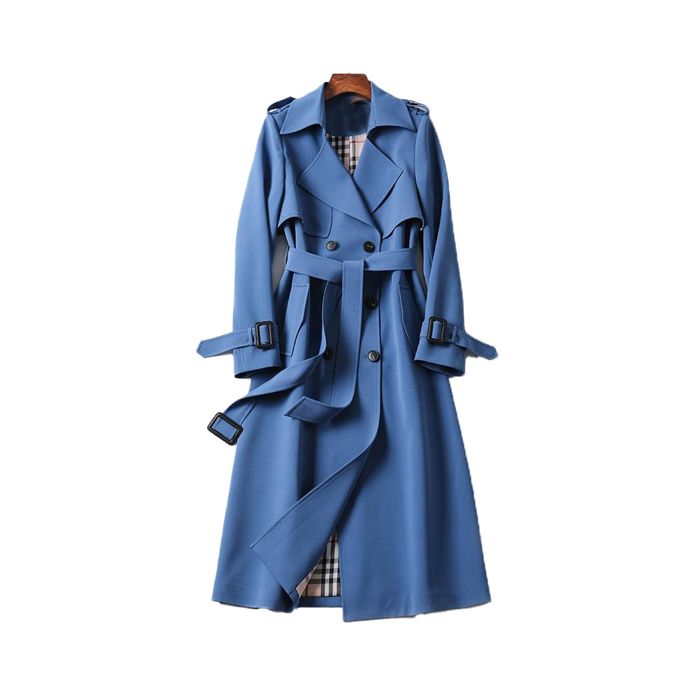 Gabardina mujer con doble botonadura estilo trench