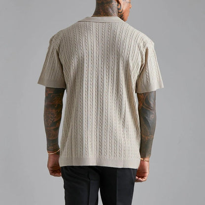 Polo Hombre de Algodón con Botones y Textura Suave