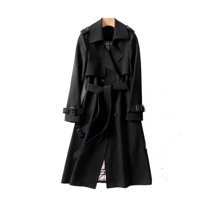 Gabardina mujer con doble botonadura estilo trench