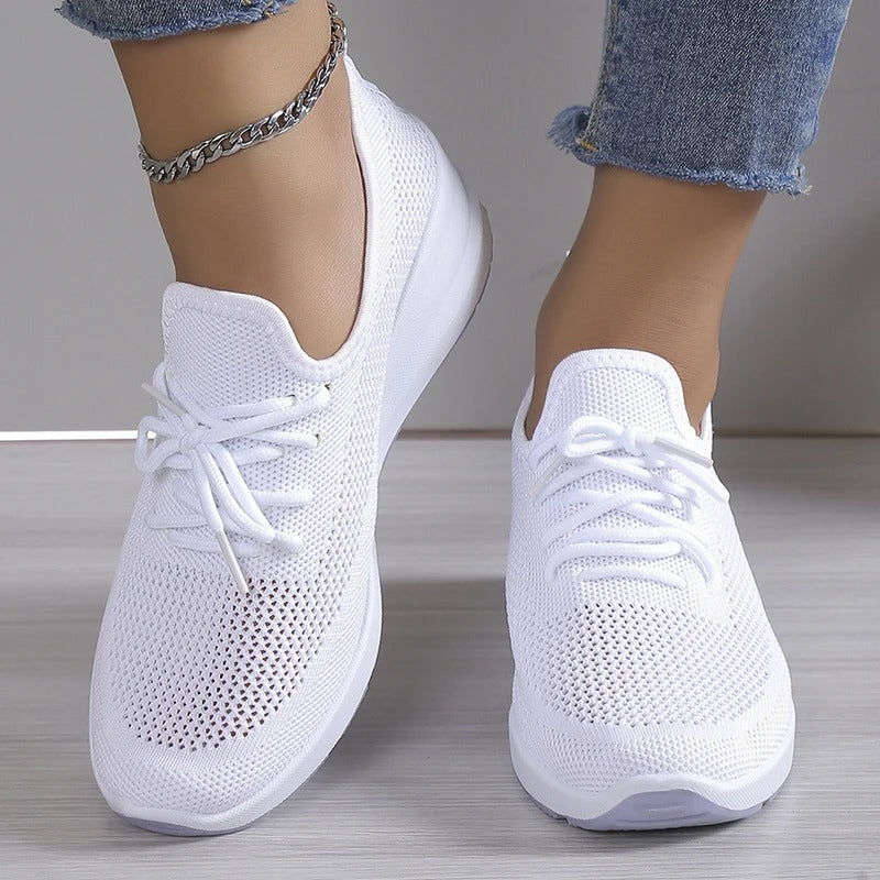 Zapatillas Mujer Plataforma Cuña Malla Transpirable Casual