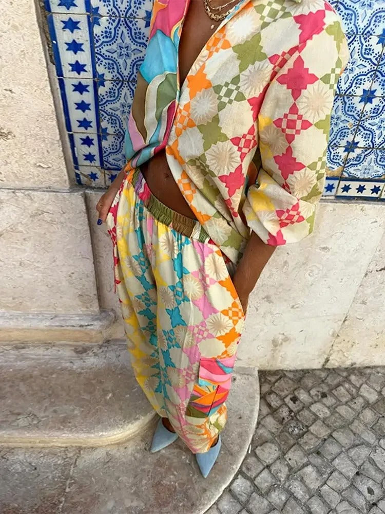 Conjunto Mujer Casual Verano de Dos Piezas Ligero