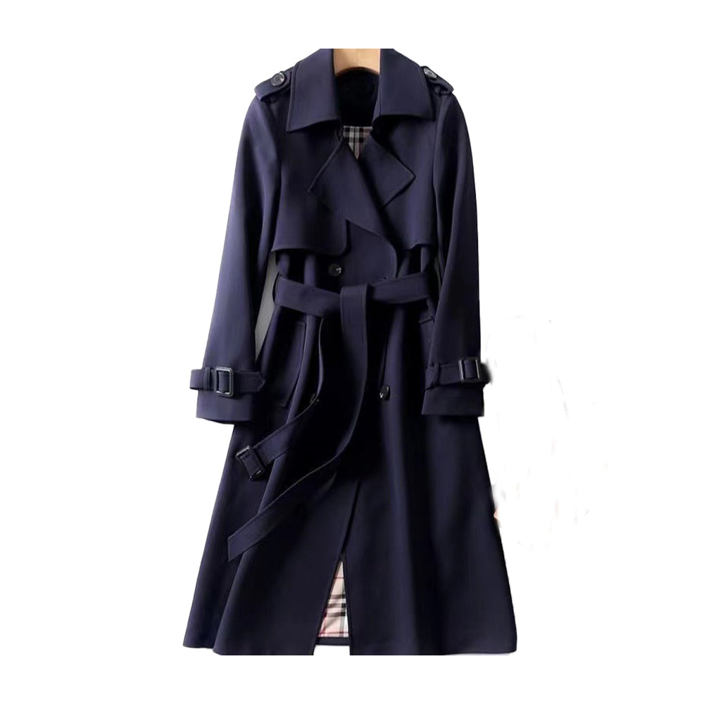 Gabardina mujer con doble botonadura estilo trench