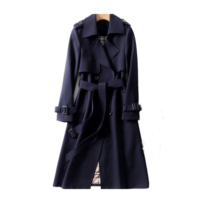 Gabardina mujer con doble botonadura estilo trench