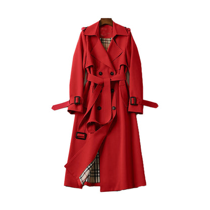 Gabardina mujer con doble botonadura estilo trench