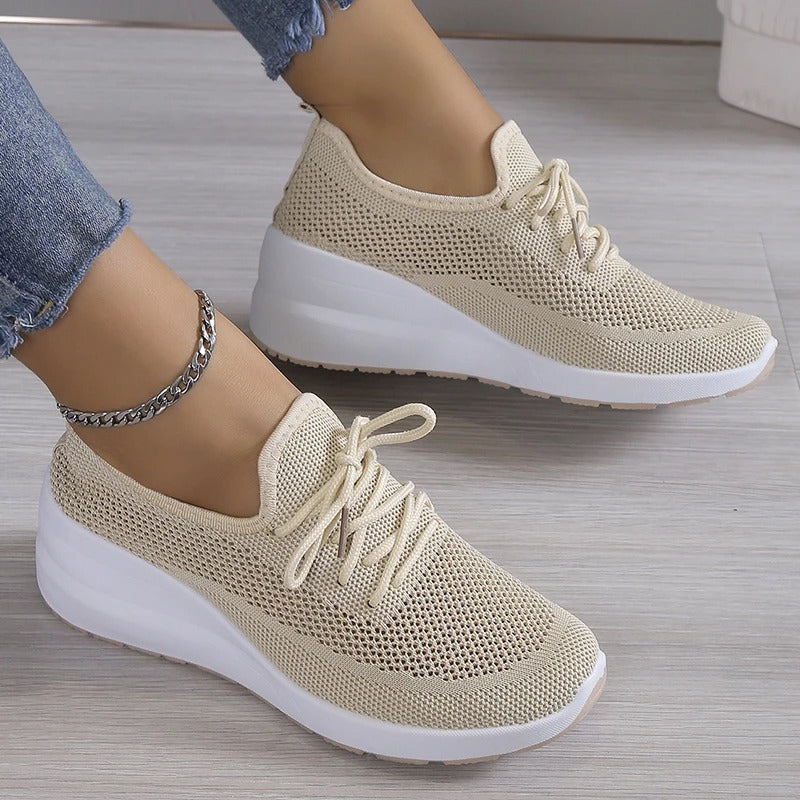 Zapatillas Mujer Plataforma Cuña Malla Transpirable Casual - Mavetta