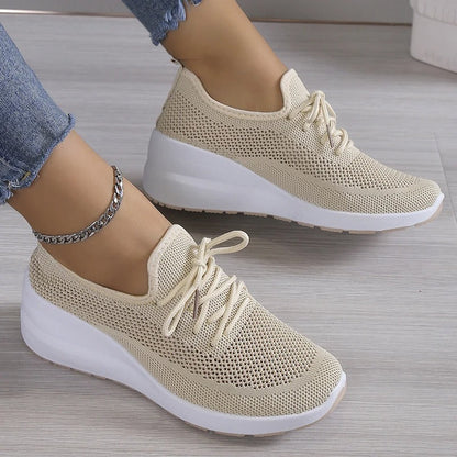 Zapatillas Mujer Plataforma Cuña Malla Transpirable Casual - Mavetta
