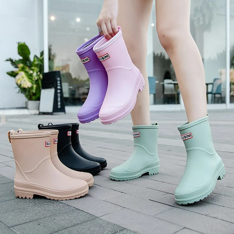 Botas media caña mujer impermeables resistentes
