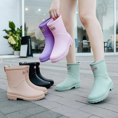 Botas media caña mujer impermeables resistentes