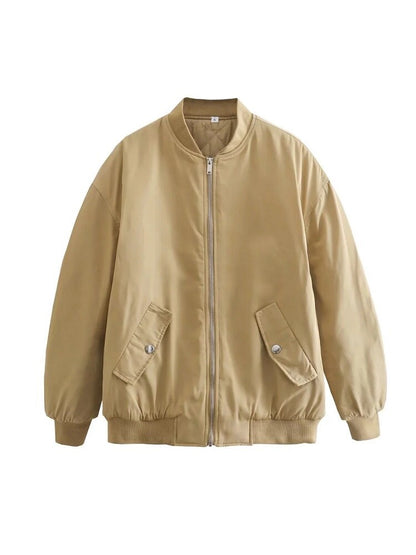Chaqueta Bomber Mujer Oversize Ajuste Holgado